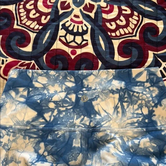 Blue and White diamond dye lulu leggings - Picture 6 of 9